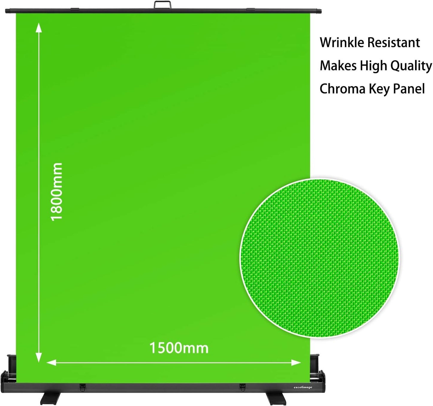 Green Screen Stand Kit 71x59 Pop Up Collapsible Chroma Key Streaming Photo