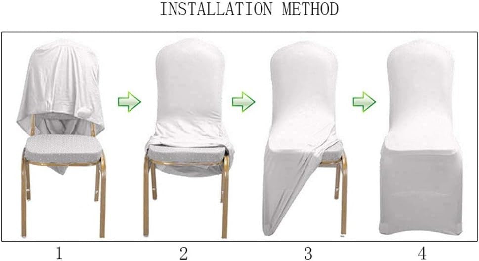 50x White Stretch Chair Covers Spandex Lycra Wedding Banquet Party Decor