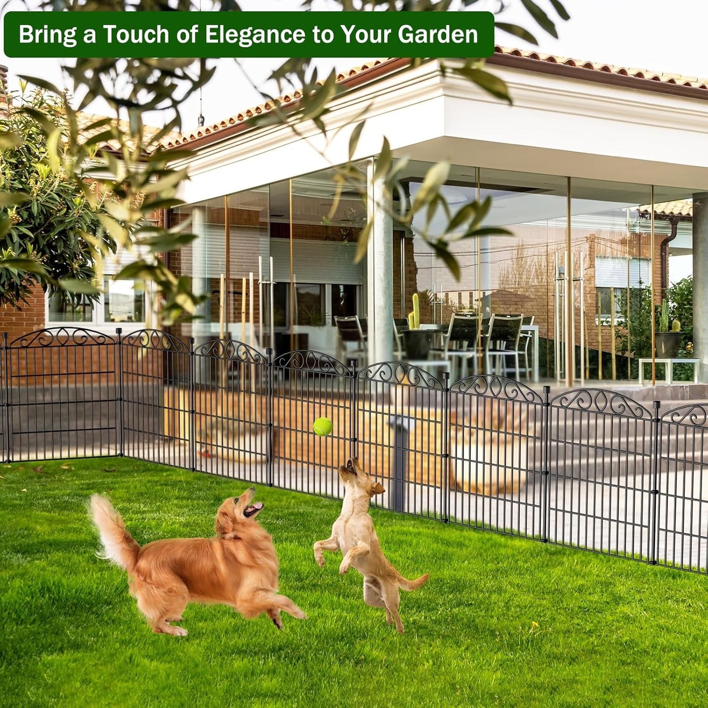 Garden Fence Panels Metal No Dig 76cm High 7.2m Long 12 Pack Animal Barrier