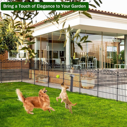 Garden Fence Panels Metal No Dig 76cm High 7.2m Long 12 Pack Animal Barrier