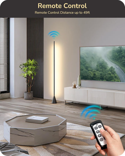 LED Floor Lamp Dimmable 2700K-6500K Remote Control Corner Standing Light