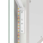 ELEGANT LED Bathroom Mirror 800x600mm Backlit Shaver Socket Demister