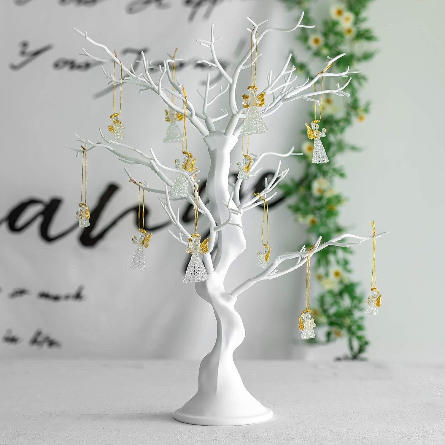 Sziqiqi 75cm White Twig Tree Easter Tree Centrepieces for Indoor Outdoor White