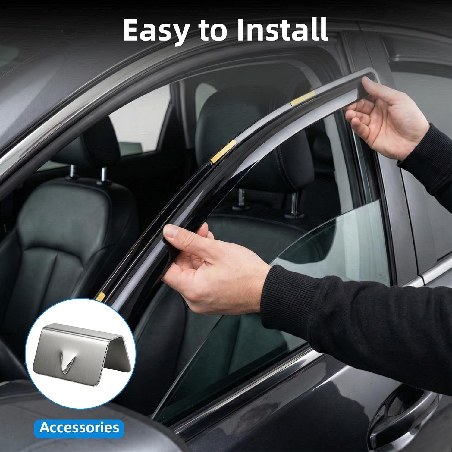 Wind Deflectors Volkswagen Polo MK6 4PCS 2017-2021 Window Rain Guards Side Door