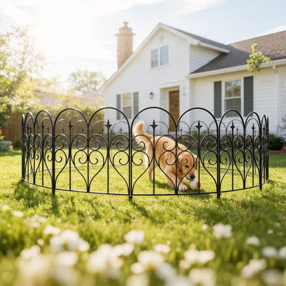 Garden Fence Panels 81cm Metal No Dig Border Edging Animal Barrier 10 Pack 6m