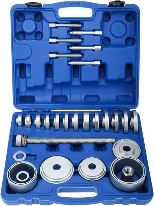 Wheel Bearing Puller Press 31pc FWD Removal Installation Hub Tool Kit Case Car