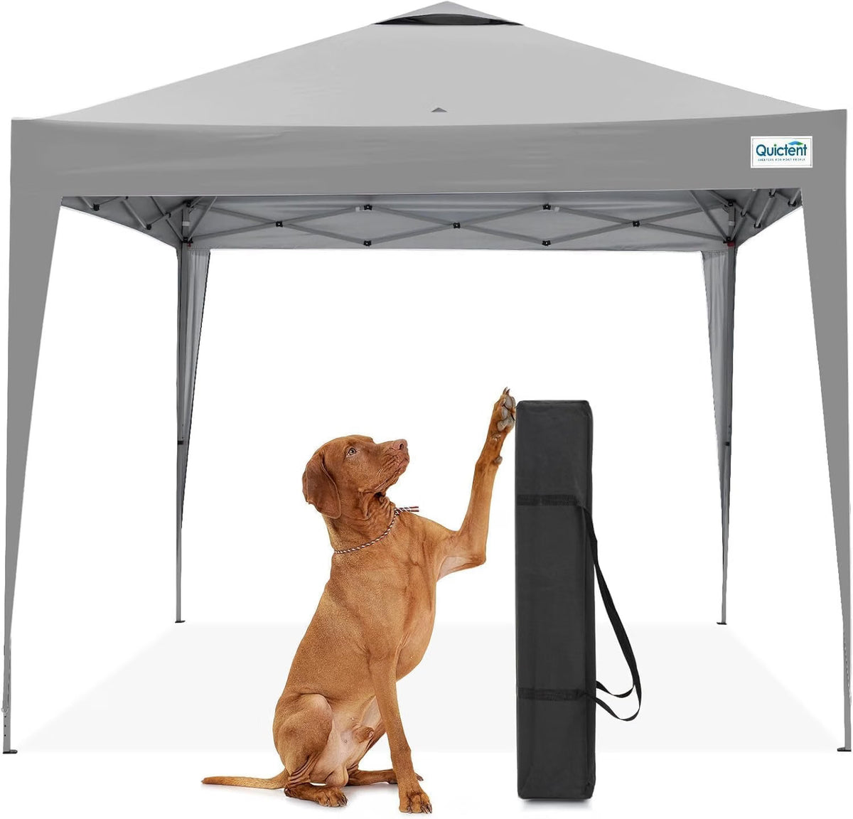 Pop Up Gazebo 2.5x2.5m Portable Waterproof Canopy Grey Carry Bag UV50 Festivals