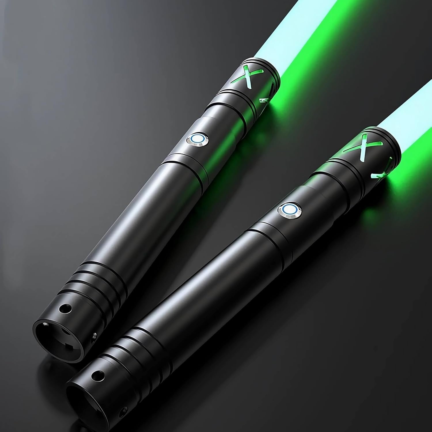 Dueling Lightsaber 2 Pack RGB Metal Saber 41in 12 Colors Sound 2in1 Double