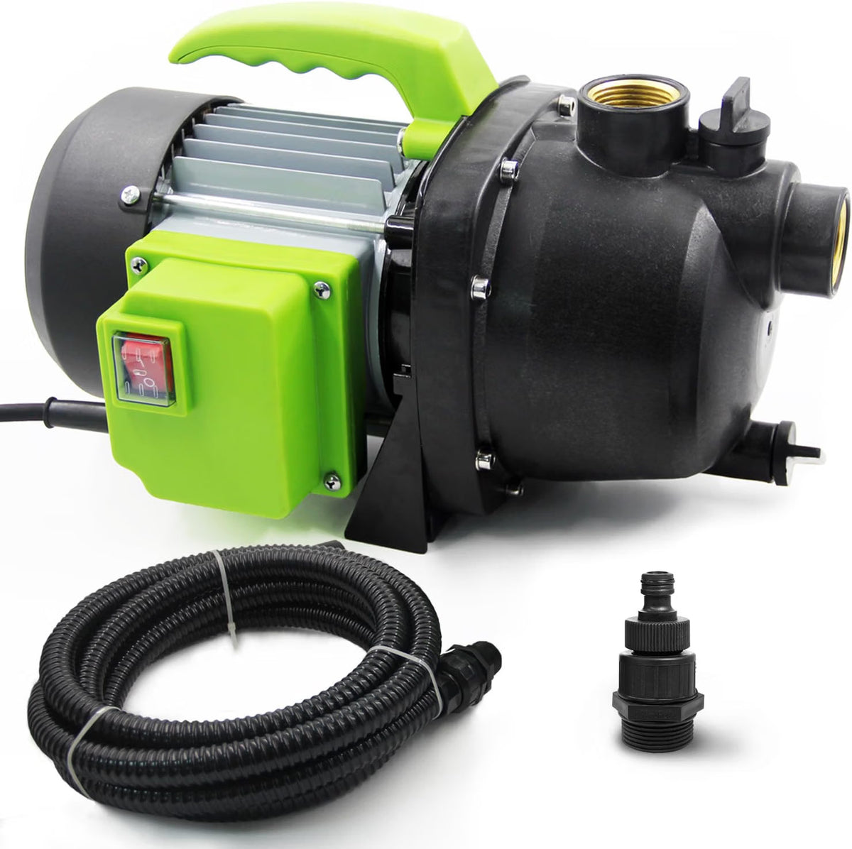 Garden Booster Water Pump 800W 3200L/H 44m Lift 4m Suction Hose Sprinkler Kit