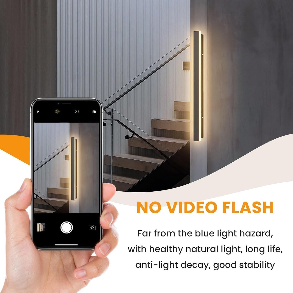 Wall Light Outdoor LED Dimmable 150CM Tricolour Remote Memory Staircase Garden