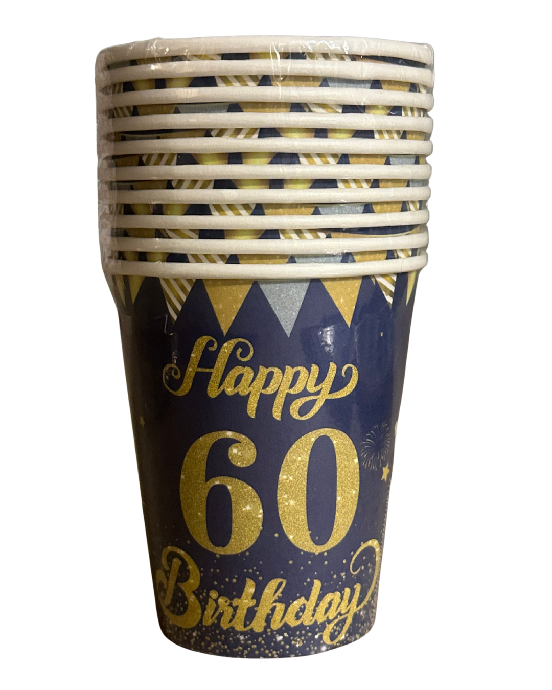 31 Pcs Happy 60th Birthday Paper Tableware Set Napkins Cups Plates Table Dresser