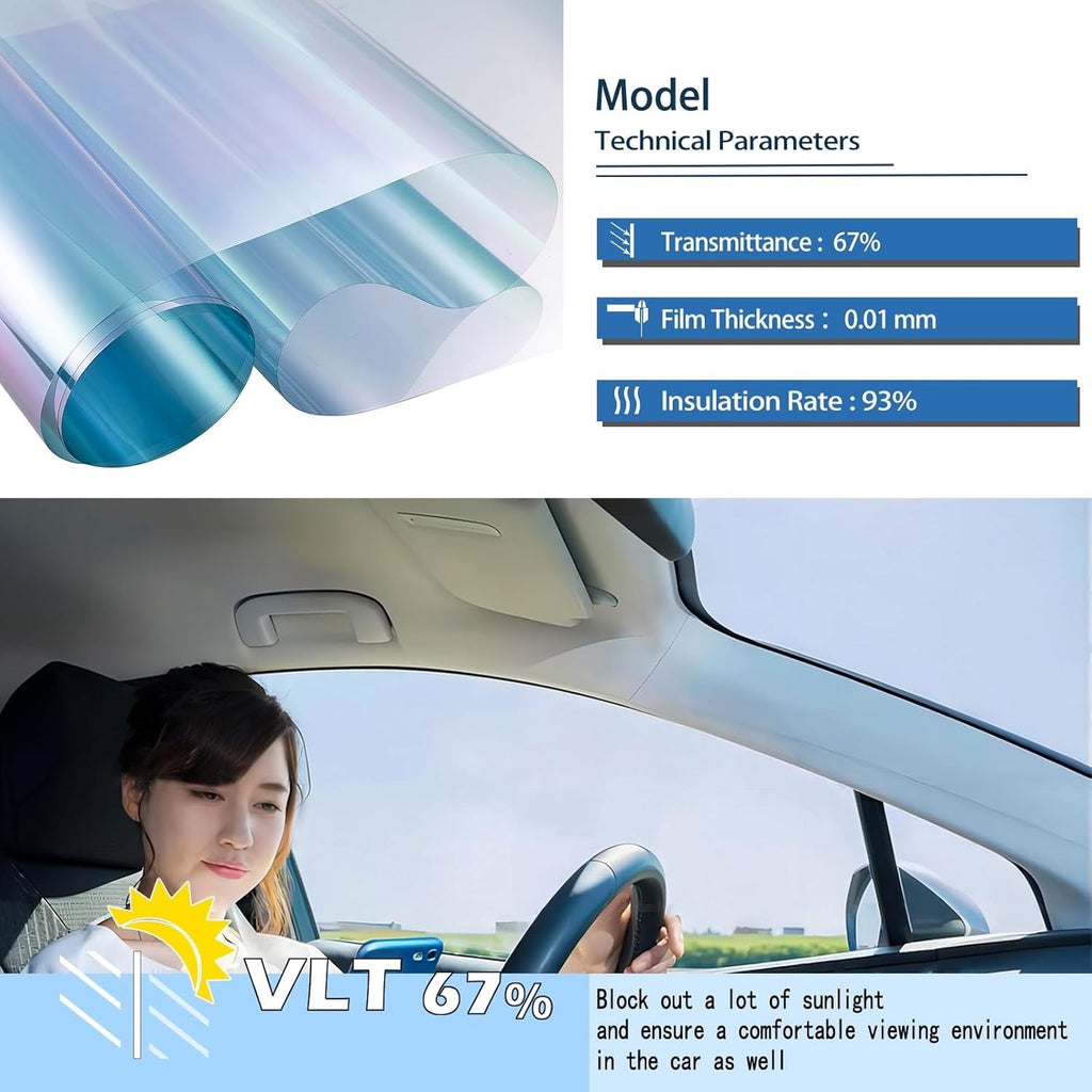 Car Window Tint Film 67% VLT Chameleon Color Heat UV Protection Roll