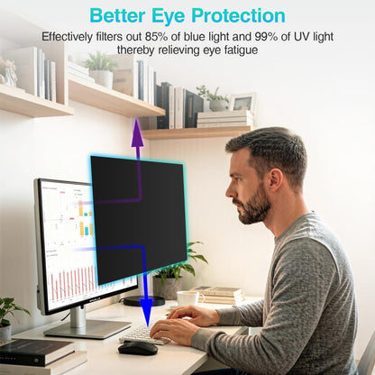 Computer Privacy Screen Filter 24in 16:9 532x299mm PC Anti Spy Blue Light Shield
