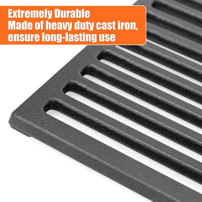 Cast Iron BBQ Grill Grate 60x40cm Enamelled Replacement Cooking Rack Universal