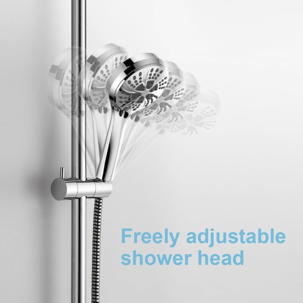 Shower Riser Rail 100cm Adjustable 60-98cm Wall Mount Holder Chrome Bathroom