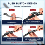 Front Rear Wiper Blades Set for Fiat 500 07+ Ford Ka MK2 10+ 24 14 11 Inch