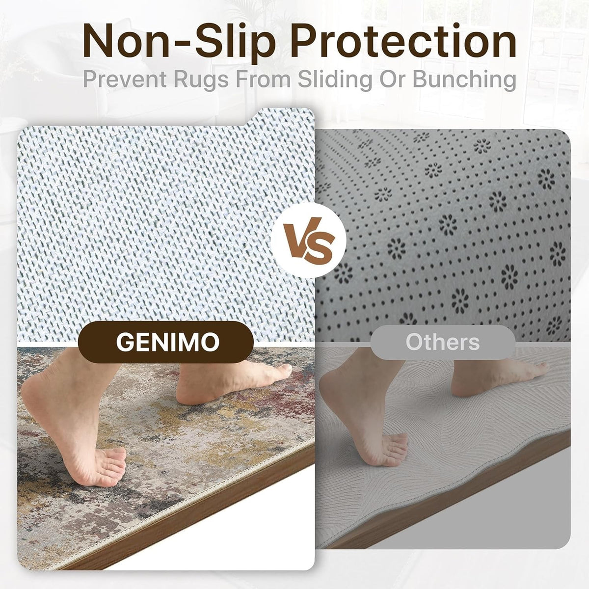 Washable Area Rug 240x300cm Non Slip Low Pile Large Living Dining Room Carpet