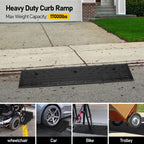 Heavy Duty Rubber Kerb Ramp 100x25x10cm Non Slip Driveway Threshold