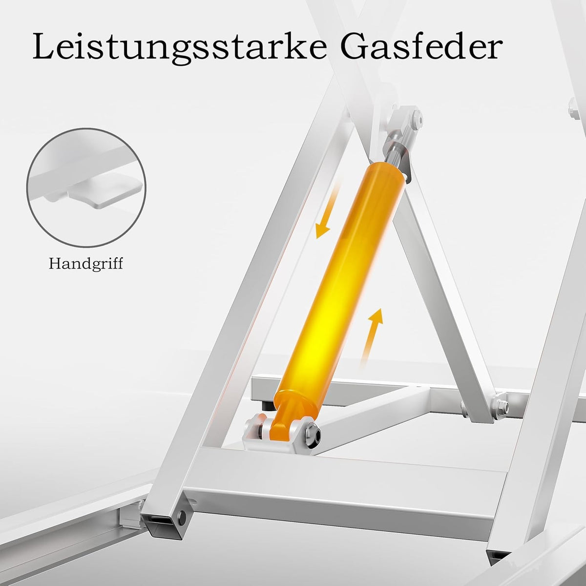 Standing Desk Converter Riser Height Adjustable 101cm White Stand Workstation