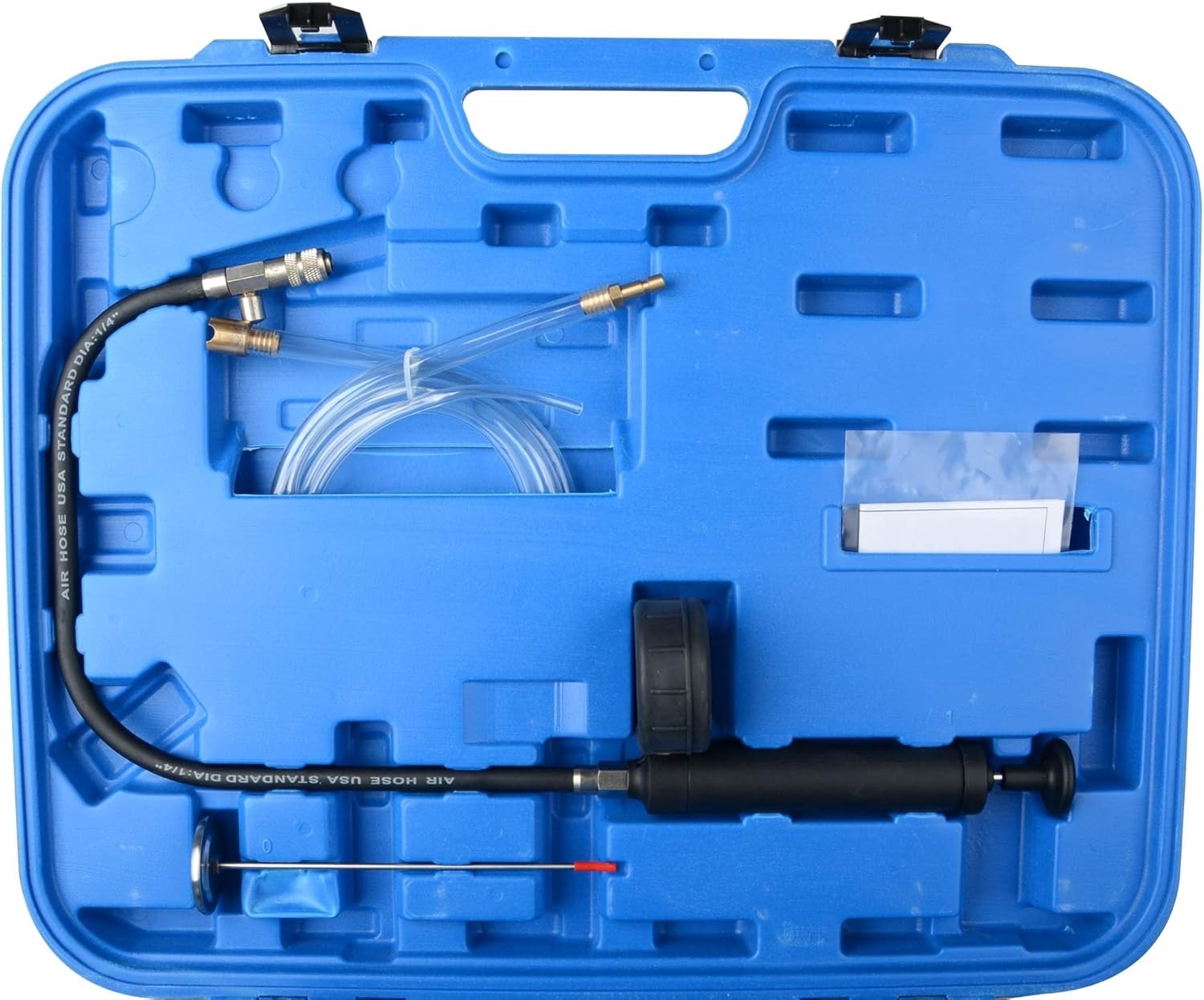 28Pc Radiator Pressure Tester Kit Universal Cooling System Leak Test Tool Blue
