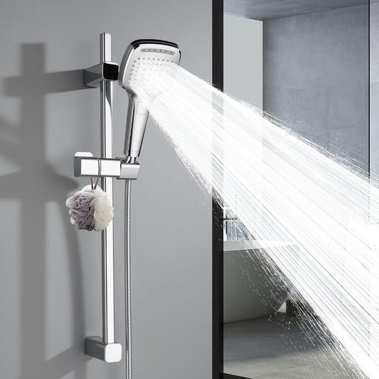 Shower Head High Pressure Stainless Steel Adjustable Bathroom Handheld Chrome