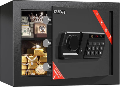 Digital Electronic Security Safe Box 20L Steel Keypad Lock Alarm Office Black