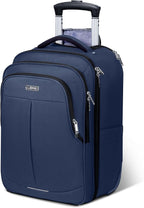 18” Rolling Laptop Bag Waterproof Wheeled Briefcase Travel Work Blue