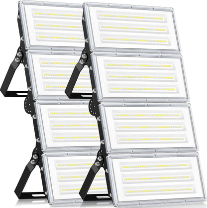LED Flood Lights Outdoor 400W 40000LM IP67 Waterproof 6500K Security 2 Pack