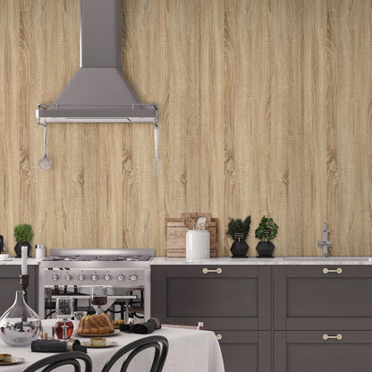 Wood Effect Vinyl Wrap Self Adhesive 30x200cm Brown Matt Furniture Sticky Back