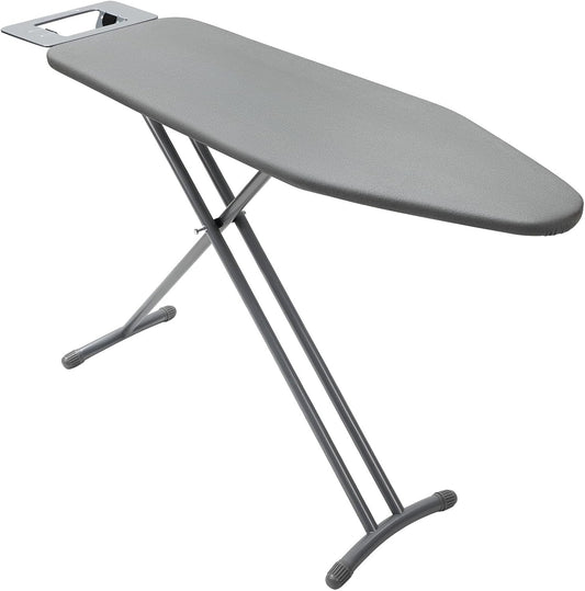 Foldable Full-Size Ironing Board 131x33cm Adjustable 69-88cm Non-Slip Legs Grey