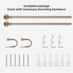 1 Inch Diameter Double Curtain Rod Set Double Curtain gold