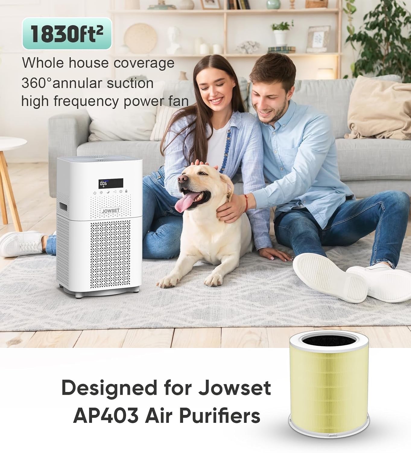 Replacement H13 HEPA Air Purifier Filter Activated Carbon CADR 400+ m³/h