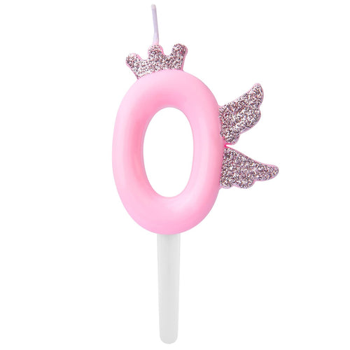 2.6" Large Birthday Candles Number 9 Candle Glitter Pink Birthday Candle Cake