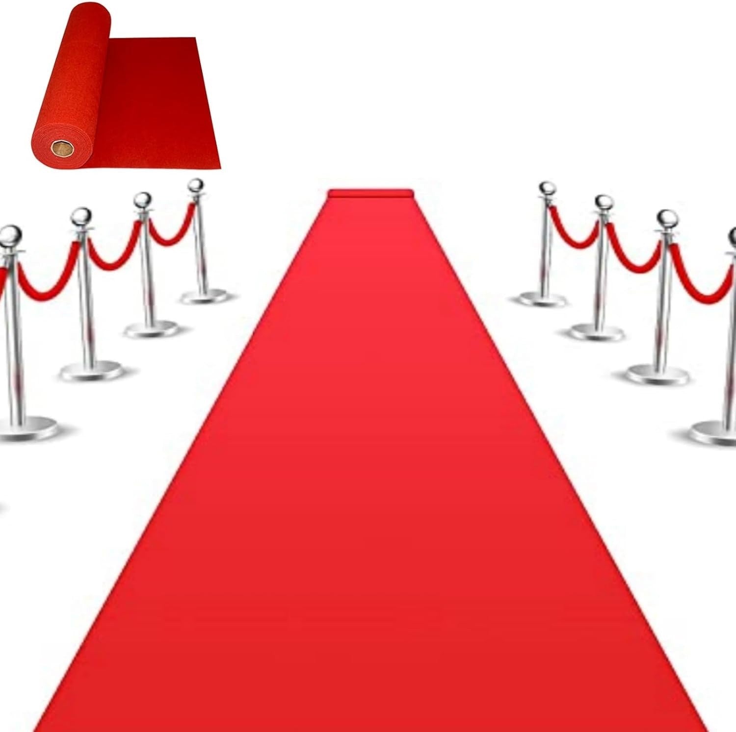 Red Carpet Runner 10x1m Non Slip Aisle Rug for Wedding Party Event VIP