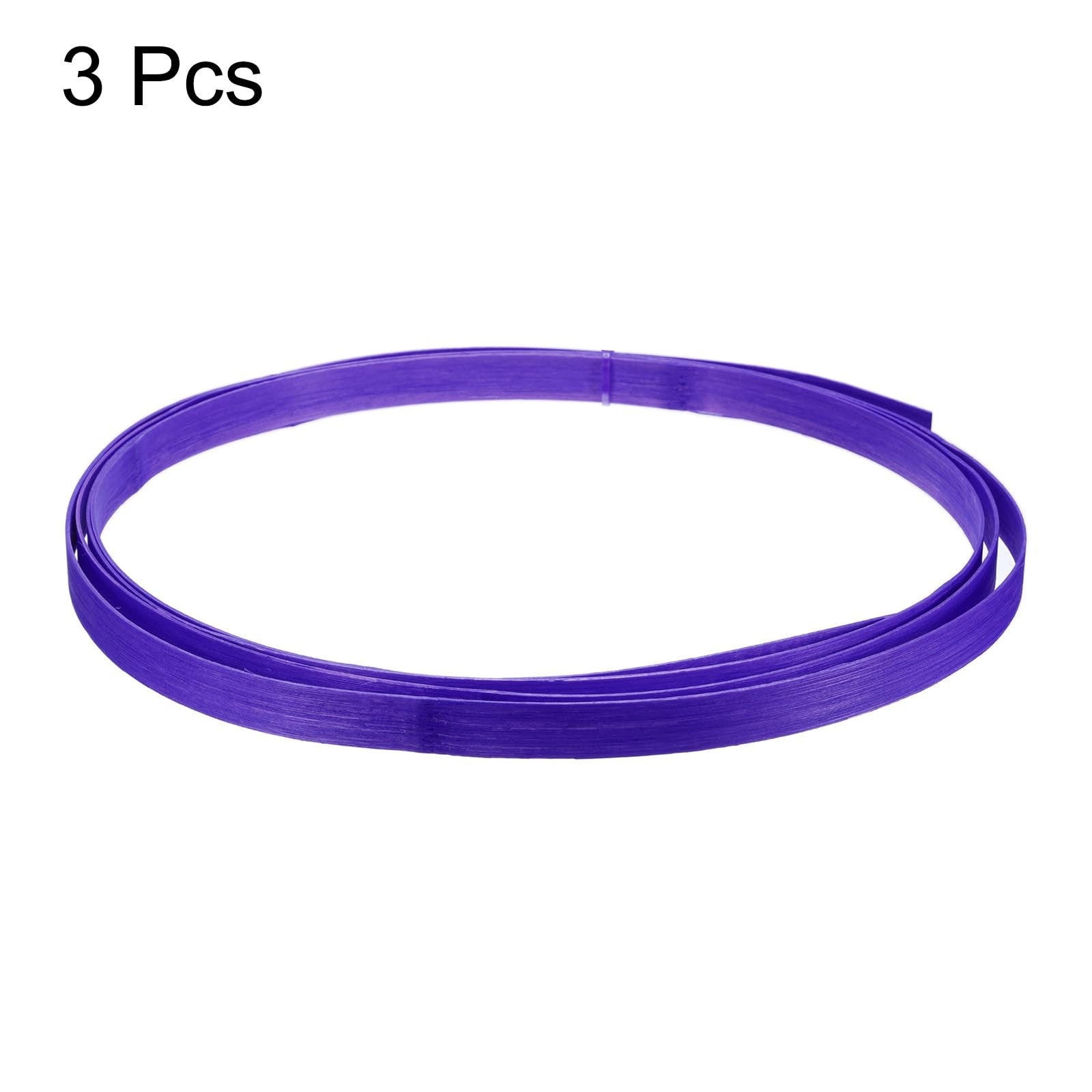 sourcing map 3Pcs Bamboo Strips for Weaving 10 Ft x 0.6" Strips for Craft Purple