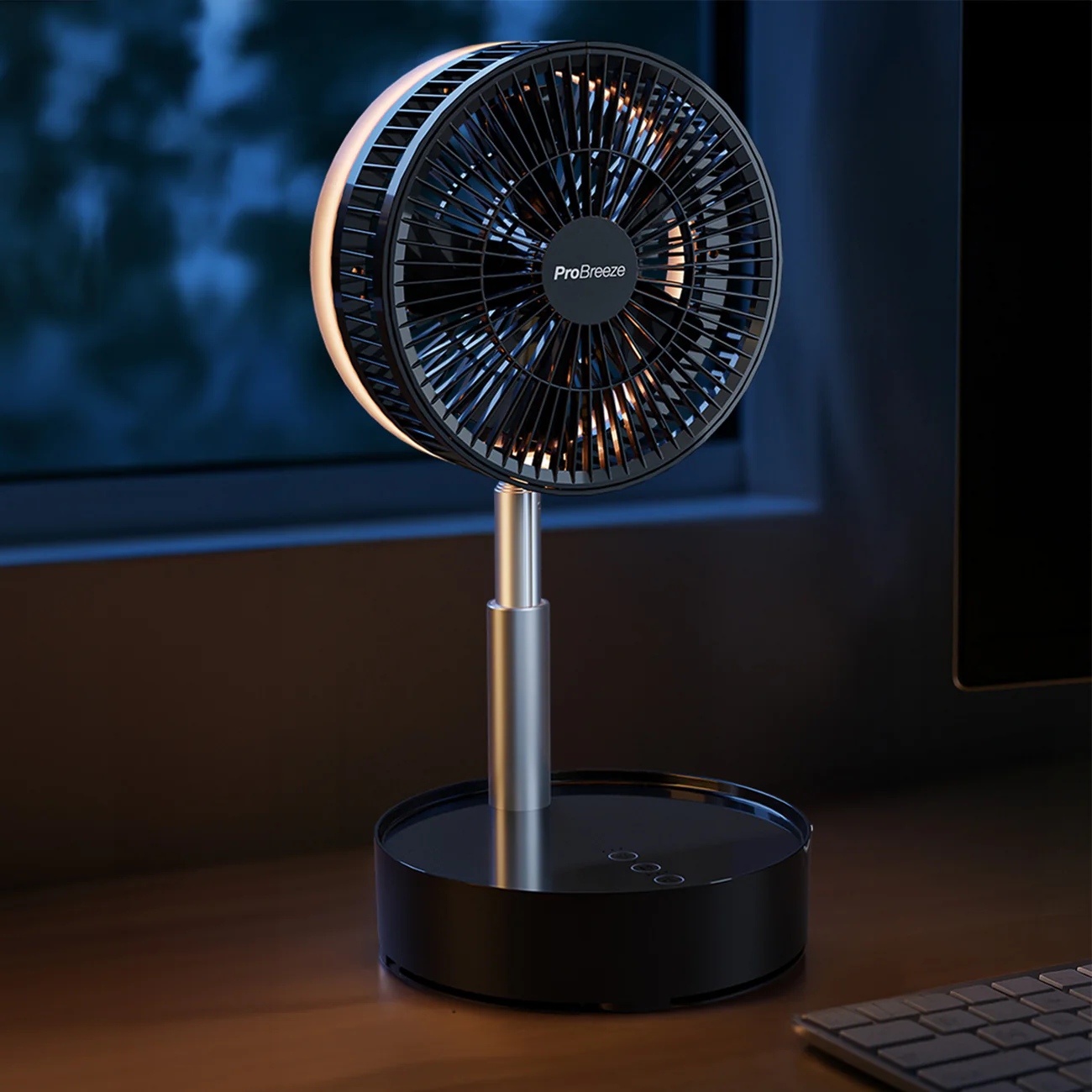 Rechargeable Portable Fan 10000mAh USB Telescopic Travel Desk Fan