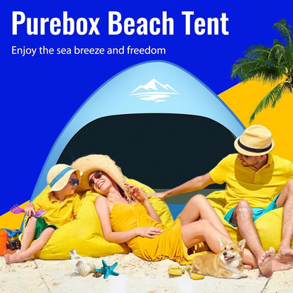 Beach Tent Sun Shelter Pop Up UV Protection Automatic Instant Lightweight 3-4P