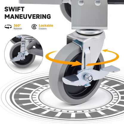 Convertible Hand Truck 2in1 Folding Dolly Cart 110KG Aluminum Adjustable