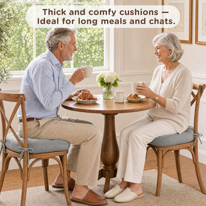 Chair Seat Cushions Pads 6 Pack 40x40cm 8cm Thick Memory Foam Garden Dining Wine
