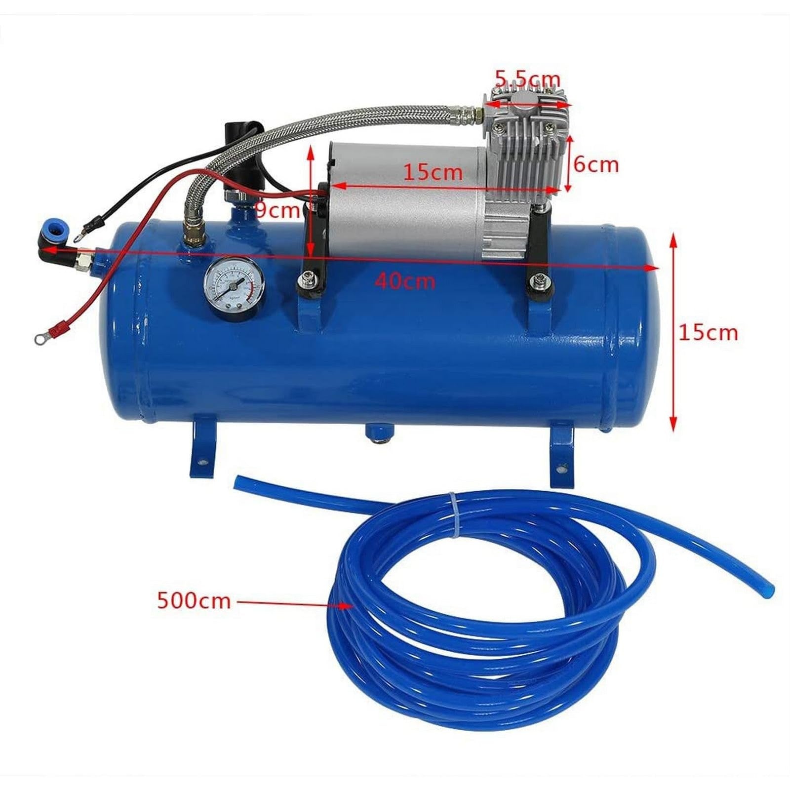 12V Air Compressor Pump Kit 150PSI Inflator System with Tank for Car Van Truck
