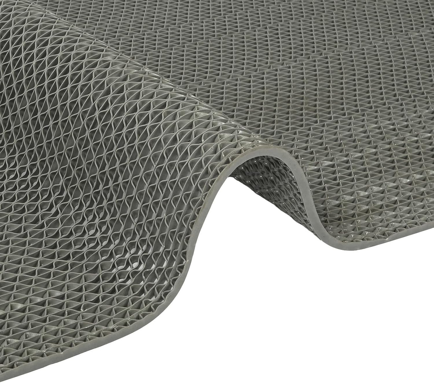Non Slip Drainage Matting 5m x 90cm Grey PVC Wet Area Floor Runner 5.5mm Thick