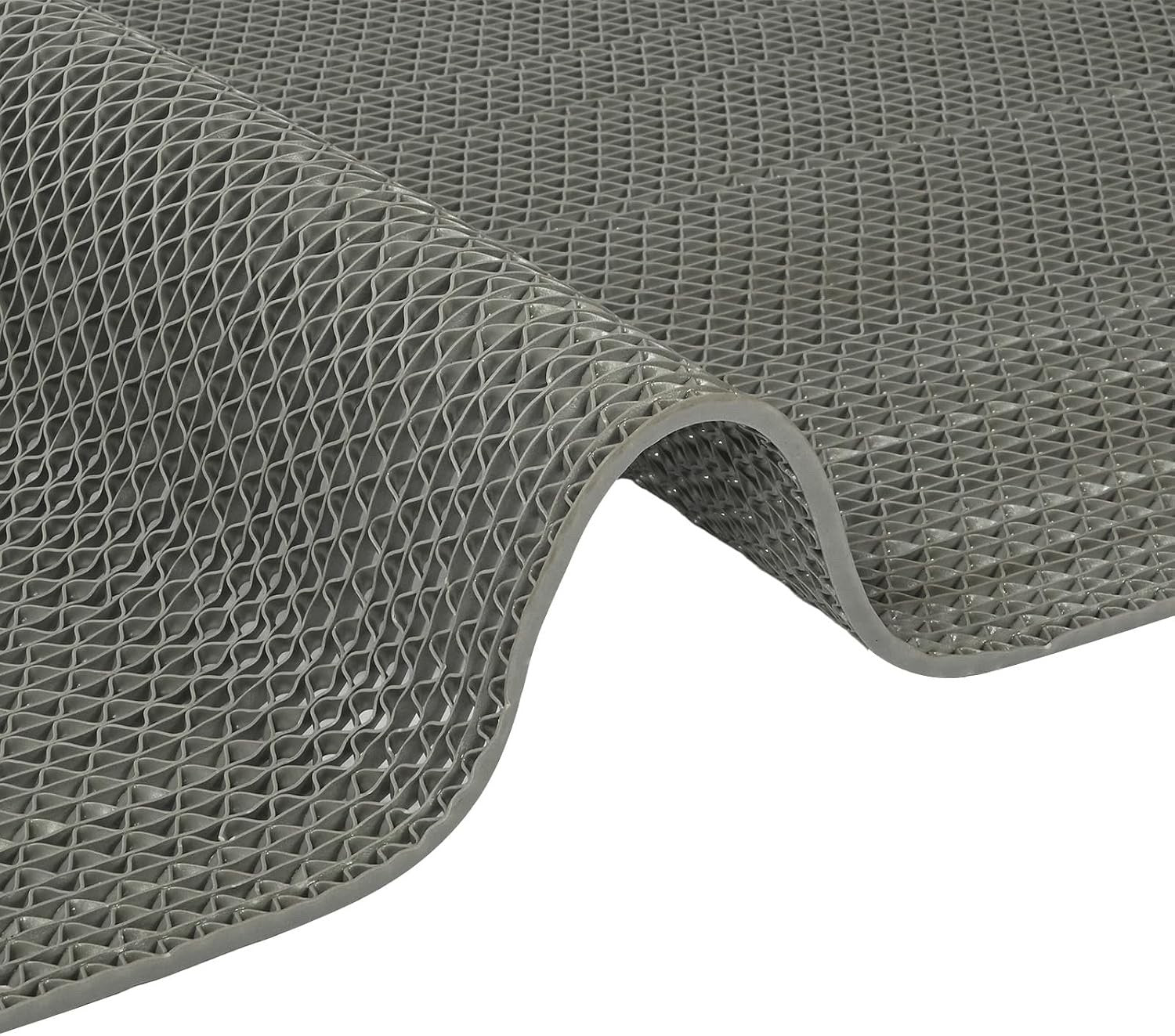 Non Slip Drainage Matting 5m x 90cm Grey PVC Wet Area Floor Runner 5.5mm Thick