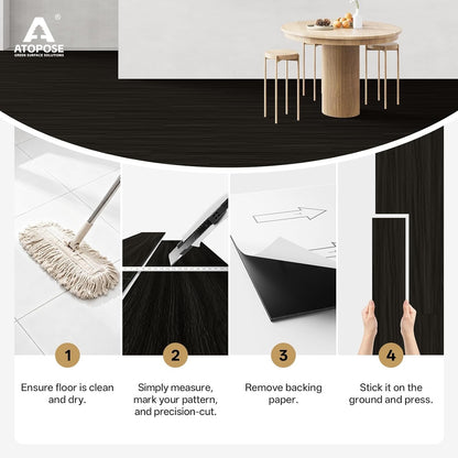 Vinyl Floor Tiles Peel Stick Lino Planks 5.0 m² Self Adhesive DIY Kit