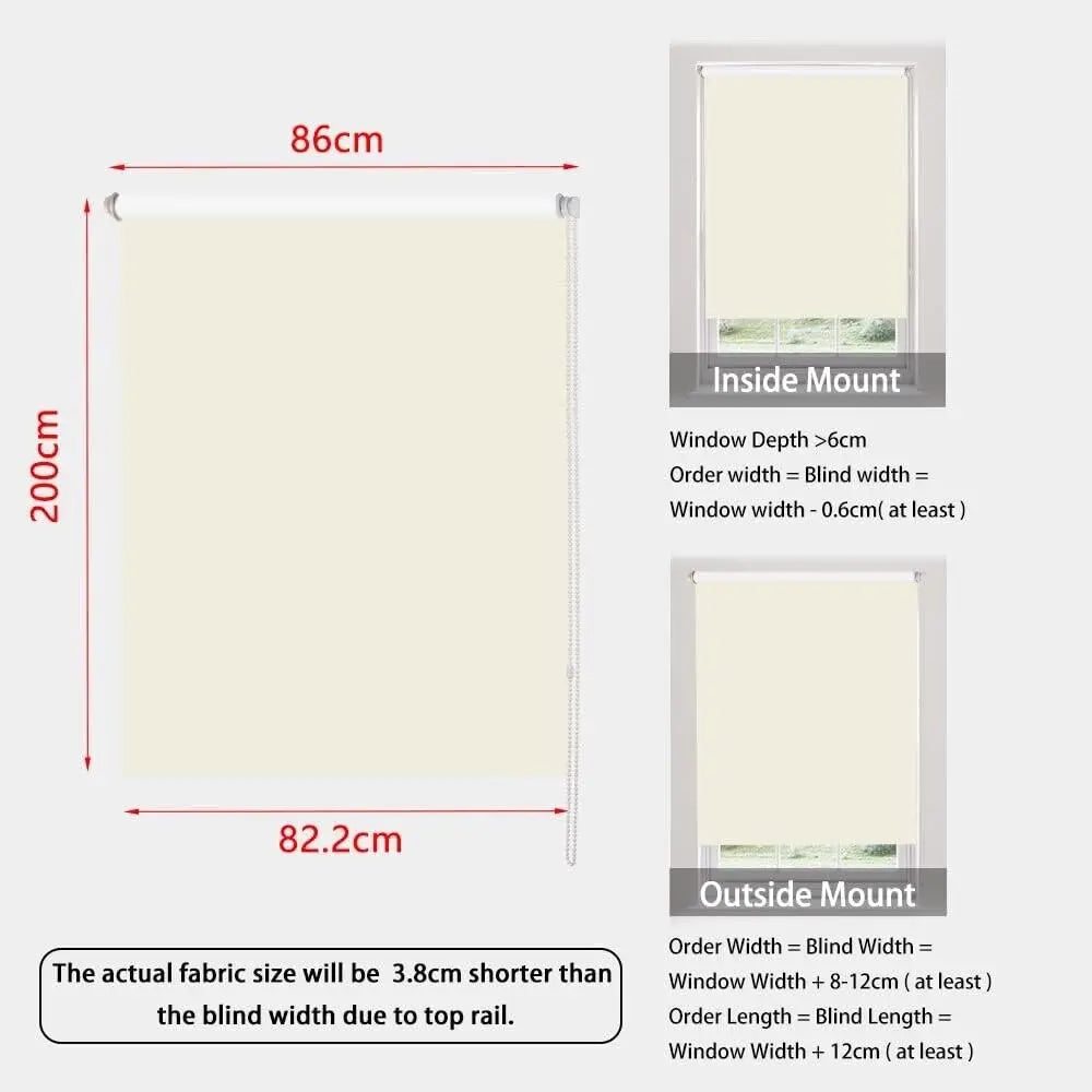 SMONTER 100% Blackout Waterproof Fabric Window Roller Shades Blinds My Store