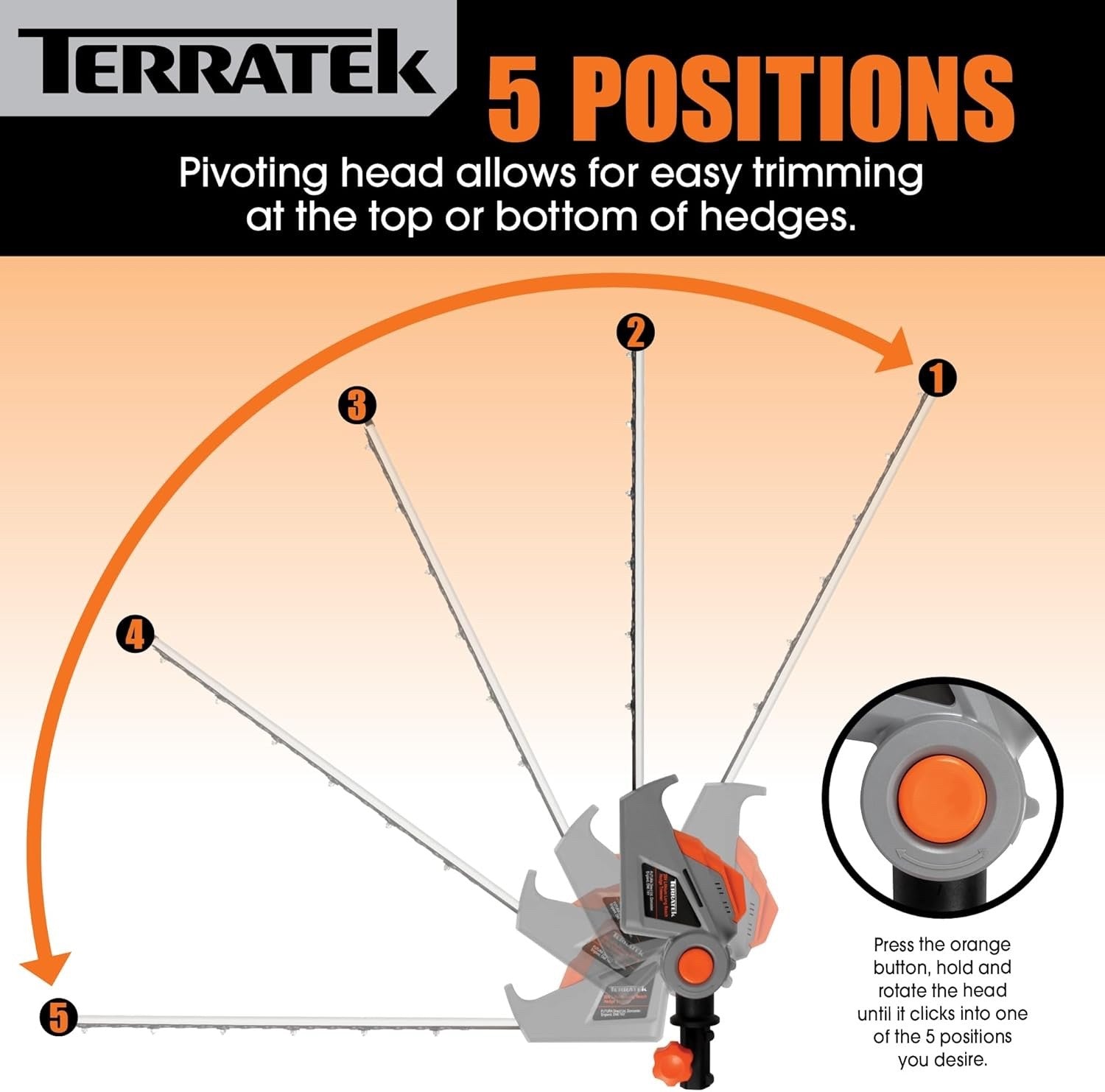 20V Cordless Telescopic Hedge Trimmer 2.4m Long Reach w Battery