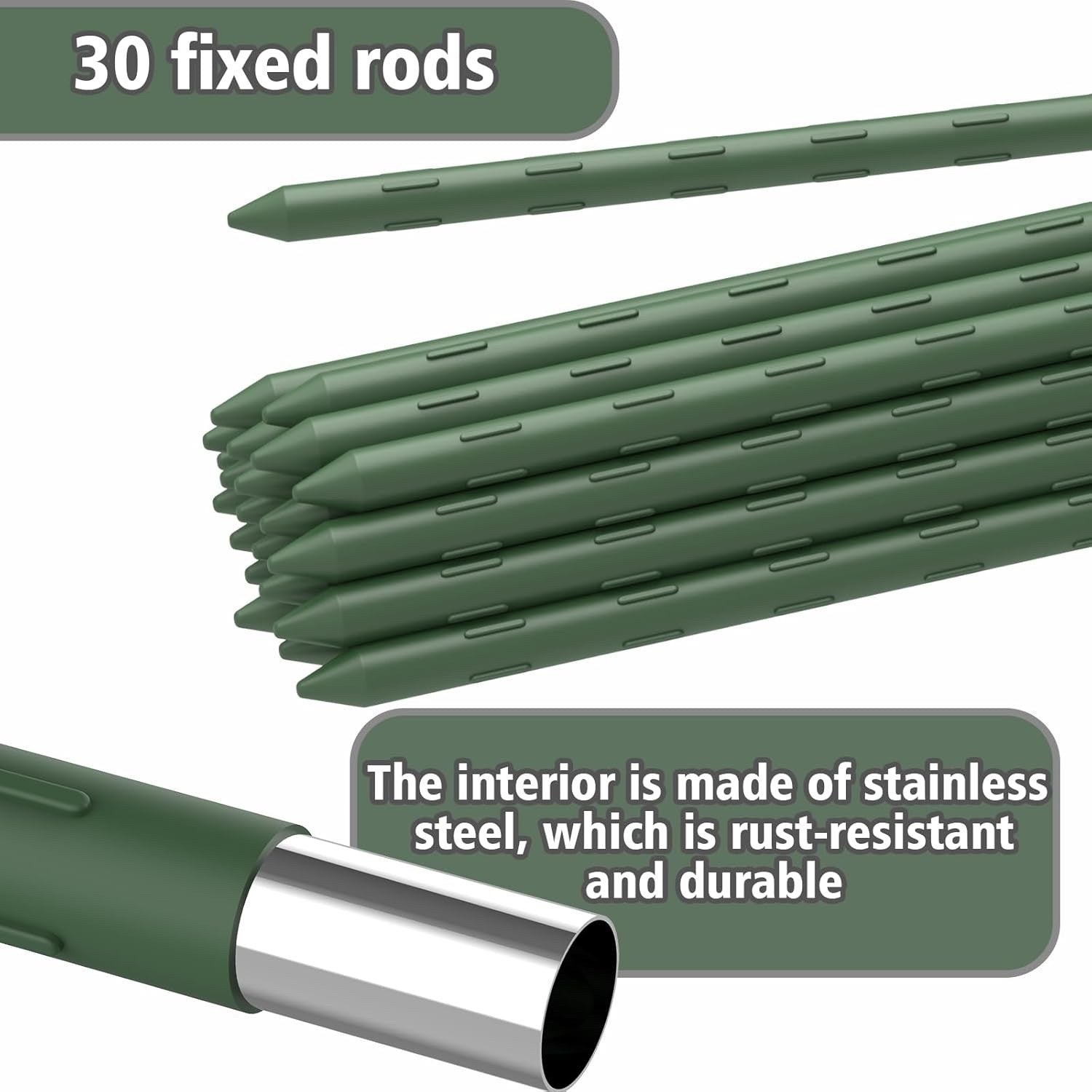 Temporary Garden Fence Mesh 1m x 30m Plastic Barrier 30 Pins Dog Chicken Roll