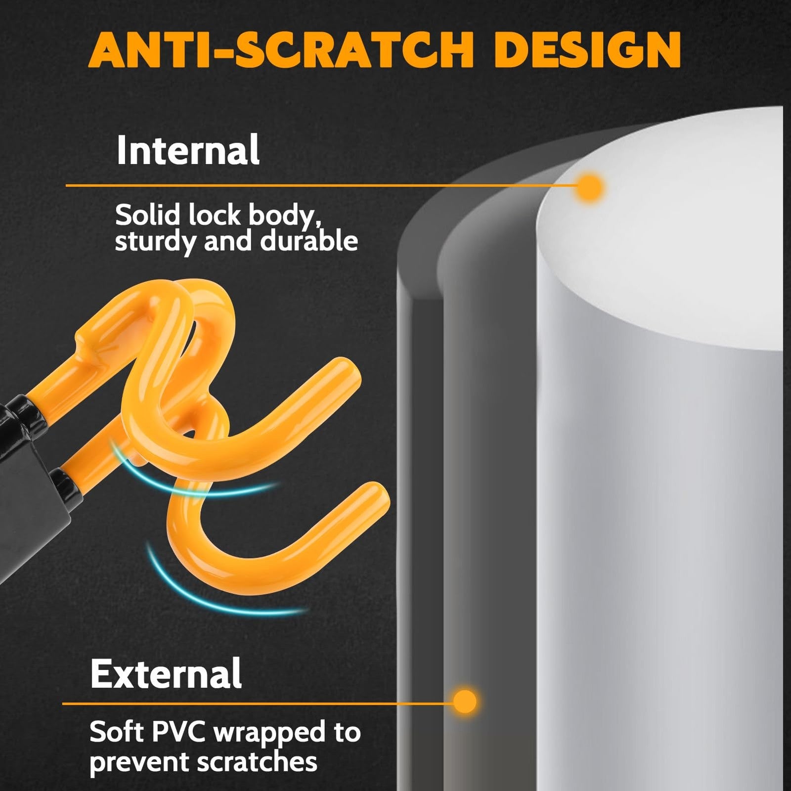 Twin Bar Steering Wheel Lock Anti Theft Universal Car Security Device