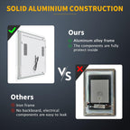 ELEGANT LED Bathroom Mirror 500x700mm Backlit Demister Shaver Socket