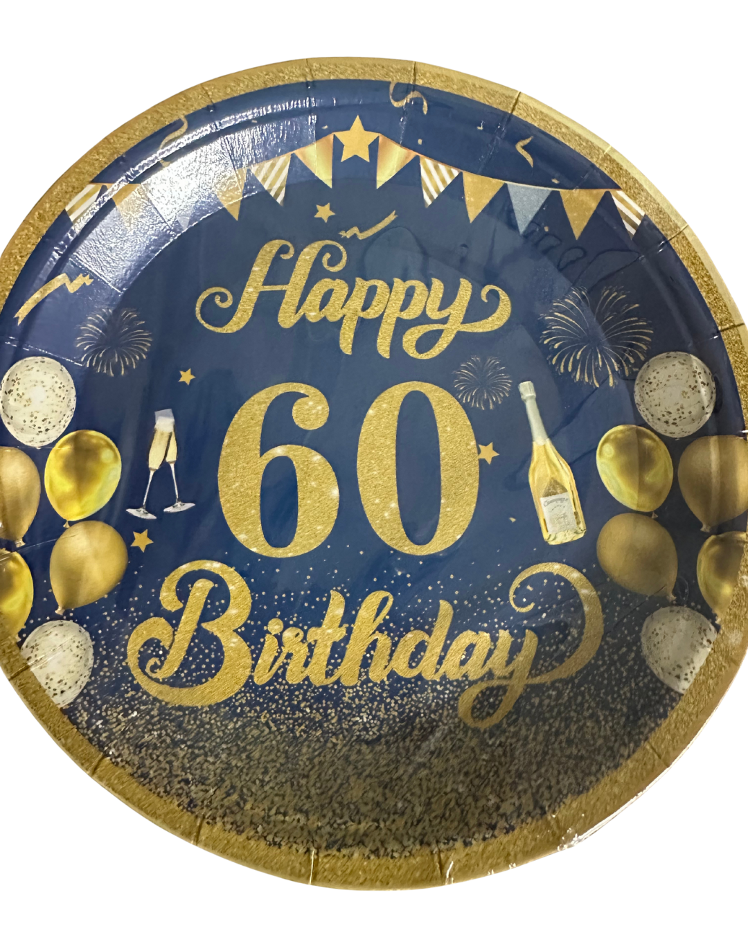 31 Pcs Happy 60th Birthday Paper Tableware Set Napkins Cups Plates Table Dresser
