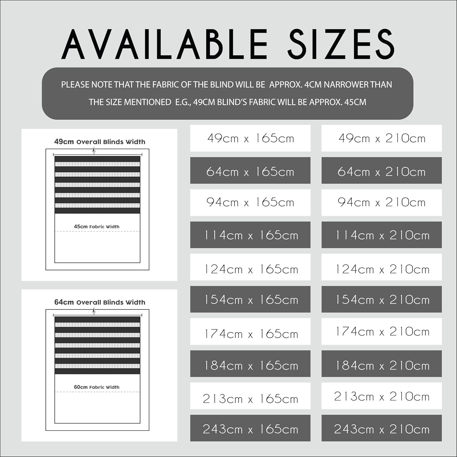 Zebra Roller Blinds Dual Layer No Drill Blackout Day Night 124x165cm White